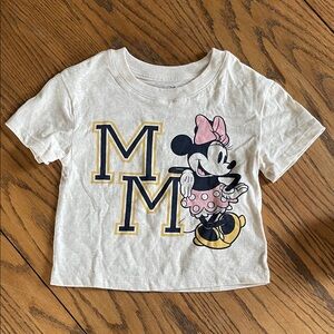Baby Gap Disney Minnie Mouse Kids Tee - Cream and Pink. Size 3